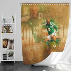 Professional Football Zinedine Zidane Shower Curtain