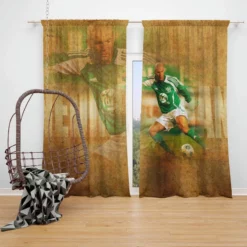 Professional Football Zinedine Zidane Window Curtain