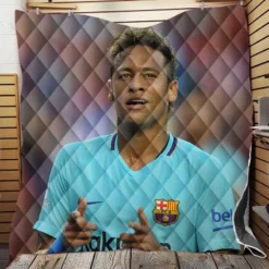 Professional Footballer Player Neymar Quilt Blanket