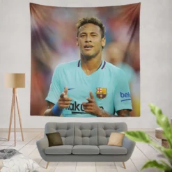 Professional Footballer Player Neymar Tapestry