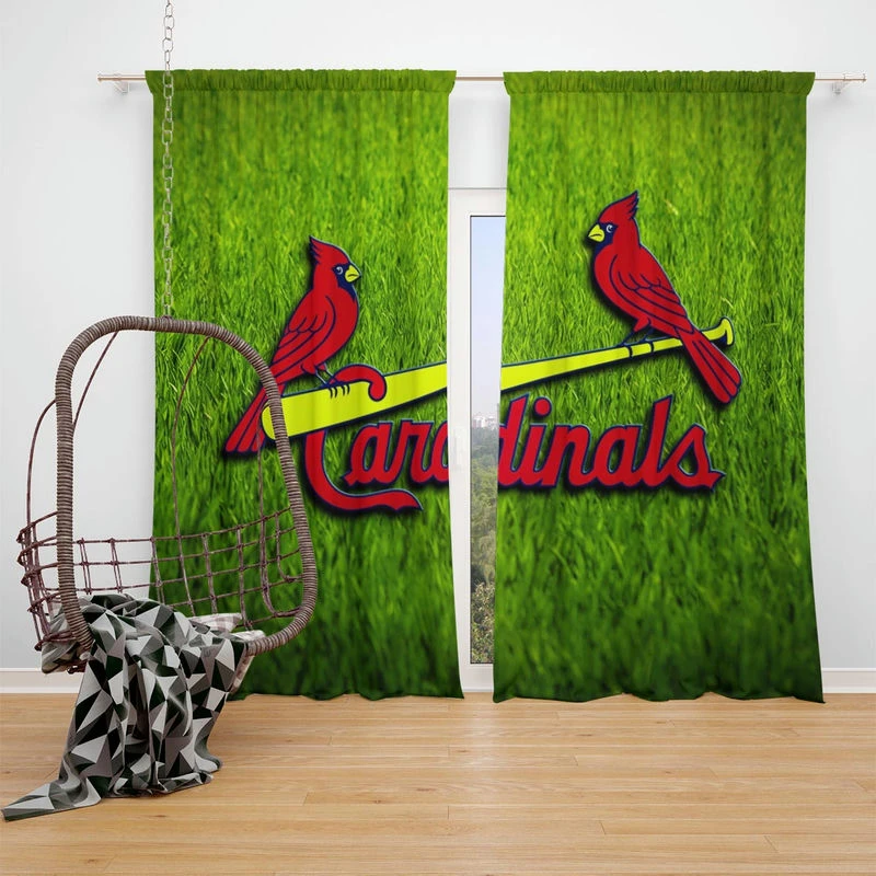 Professional MLB Team St Louis Cardinals Window Curtain