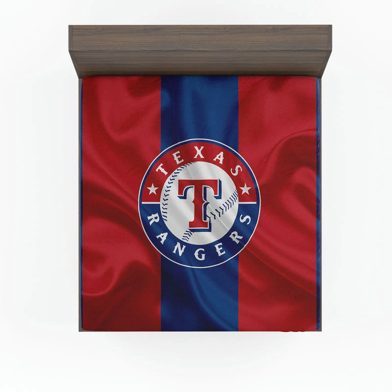 Professional MLB Texas Rangers Logo Fitted Sheet