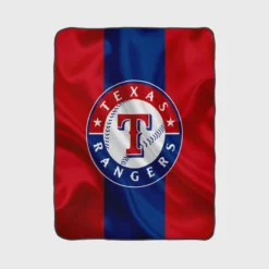 Professional MLB Texas Rangers Logo Fleece Blanket 1