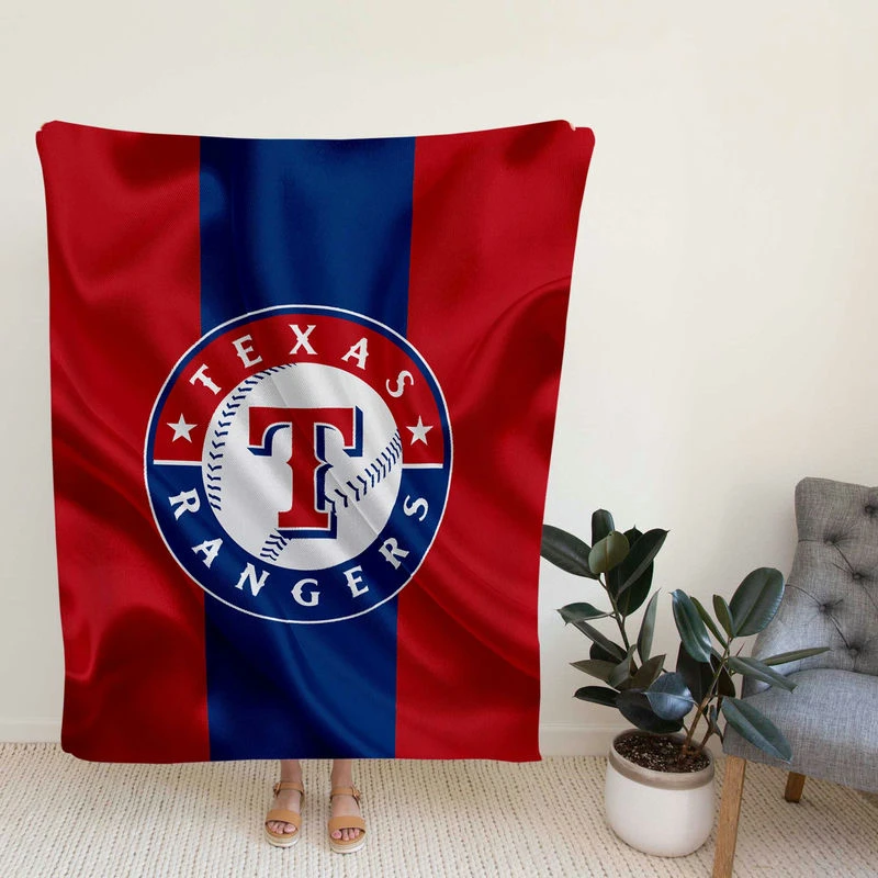 Professional MLB Texas Rangers Logo Fleece Blanket