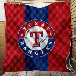 Professional MLB Texas Rangers Logo Quilt Blanket