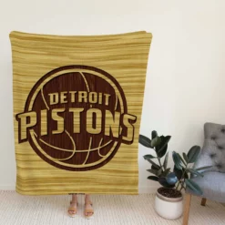 Professional NBA Basketball Club Detroit Pistons Fleece Blanket