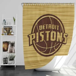Professional NBA Basketball Club Detroit Pistons Shower Curtain