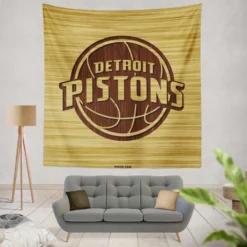 Professional NBA Basketball Club Detroit Pistons Tapestry