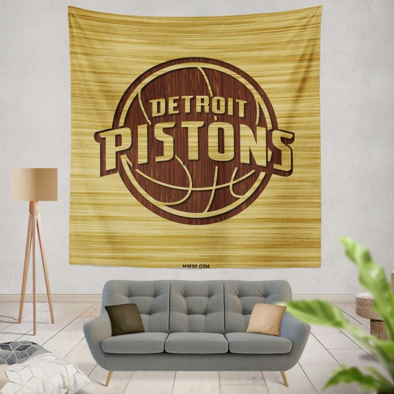 Professional NBA Basketball Club Detroit Pistons Tapestry