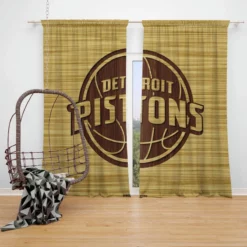 Professional NBA Basketball Club Detroit Pistons Window Curtain