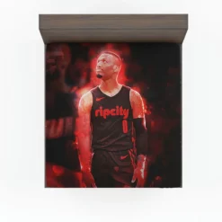 Professional NBA Basketball Player Damian Lillard Fitted Sheet