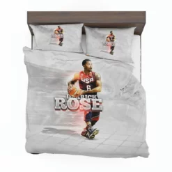 Professional NBA Basketball Player Derrick Rose Bedding Set 1