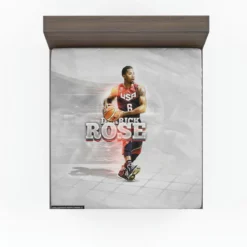 Professional NBA Basketball Player Derrick Rose Fitted Sheet