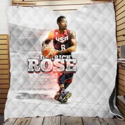 Professional NBA Basketball Player Derrick Rose Quilt Blanket