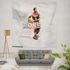 Professional NBA Basketball Player Derrick Rose Tapestry