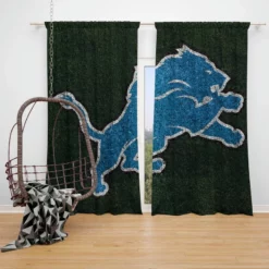 Professional NFL Team Detroit Lions Window Curtain