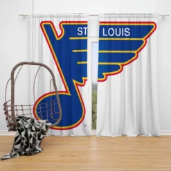 Professional NHL Hockey Club St louis Blues Window Curtain
