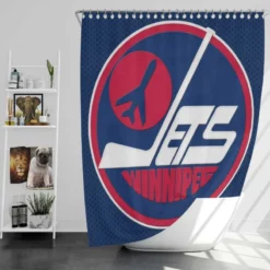 Professional NHL Hockey Player Winnipeg Jets Shower Curtain