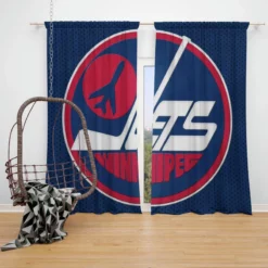 Professional NHL Hockey Player Winnipeg Jets Window Curtain