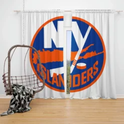 Professional NHL Hockey Team New York Islanders Window Curtain