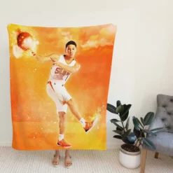 Professional Phoenix Suns Player Devin Booker Fleece Blanket