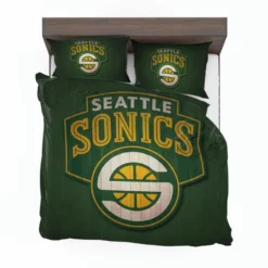 Professional Seattle Supersonics Basketball team Bedding Set 1