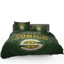 Professional Seattle Supersonics Basketball team Bedding Set