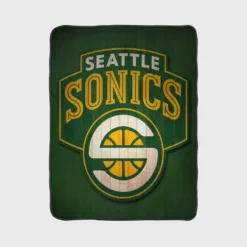 Professional Seattle Supersonics Basketball team Fleece Blanket 1