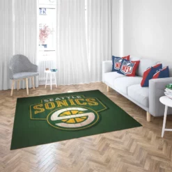 Professional Seattle Supersonics Basketball team Rug 2