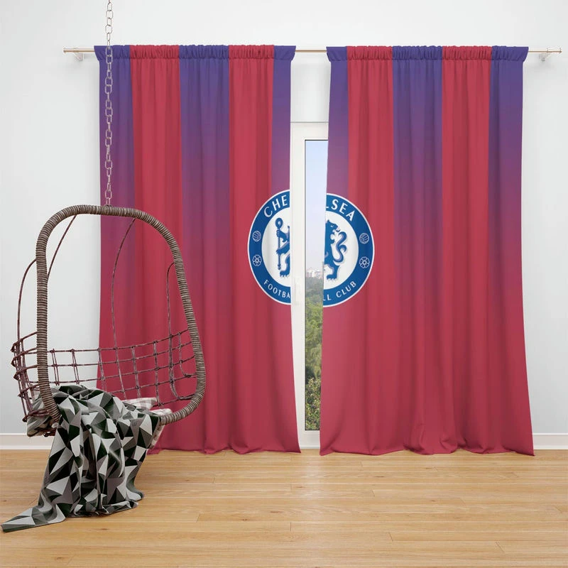 Professional Soccer Club Chelsea FC Window Curtain