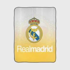 Professional Soccer Club Real Madrid Logo Fleece Blanket 1