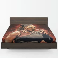 Professional Tennis Player Serena Williams Fitted Sheet 1
