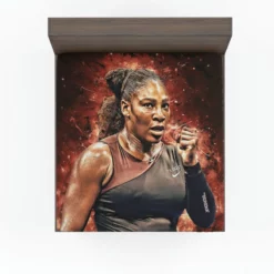 Professional Tennis Player Serena Williams Fitted Sheet