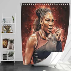 Professional Tennis Player Serena Williams Shower Curtain