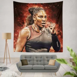 Professional Tennis Player Serena Williams Tapestry
