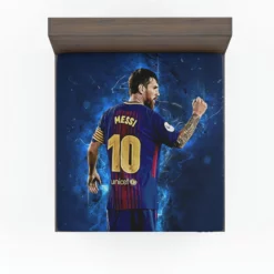 Promising Barca Footballer Player Lionel Messi Fitted Sheet