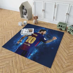 Promising Barca Footballer Player Lionel Messi Rug 1