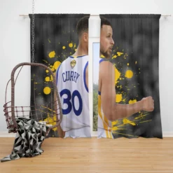 Promising NBA Stephen Curry Window Curtain