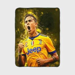 Prompt Juve Footballer Player Paulo Dybala Fleece Blanket 1