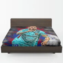 Proud Football Player Lionel Messi Fitted Sheet 1