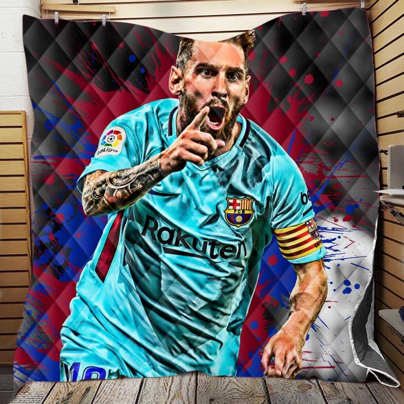 Proud Football Player Lionel Messi Quilt Blanket