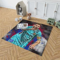 Proud Football Player Lionel Messi Rug 1