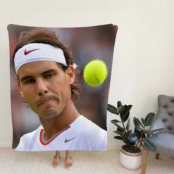 Rafael Nadal Inspirational Tennis Player Fleece Blanket