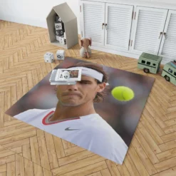 Rafael Nadal Inspirational Tennis Player Rug 1