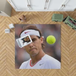 Rafael Nadal Inspirational Tennis Player Rug