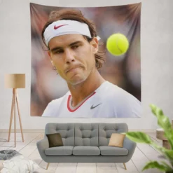 Rafael Nadal Inspirational Tennis Player Tapestry