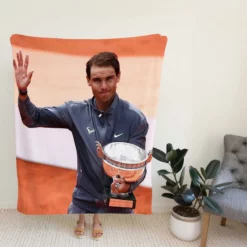 Rafael Nadal Spanish Professional Tennis Player Fleece Blanket