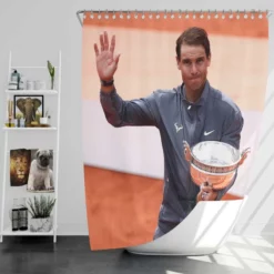 Rafael Nadal Spanish Professional Tennis Player Shower Curtain