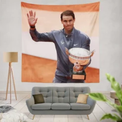 Rafael Nadal Spanish Professional Tennis Player Tapestry