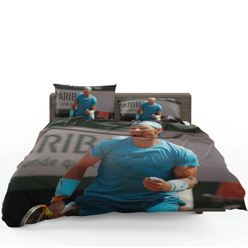 Rafael Nadal encouraging Tennis Bedding Set